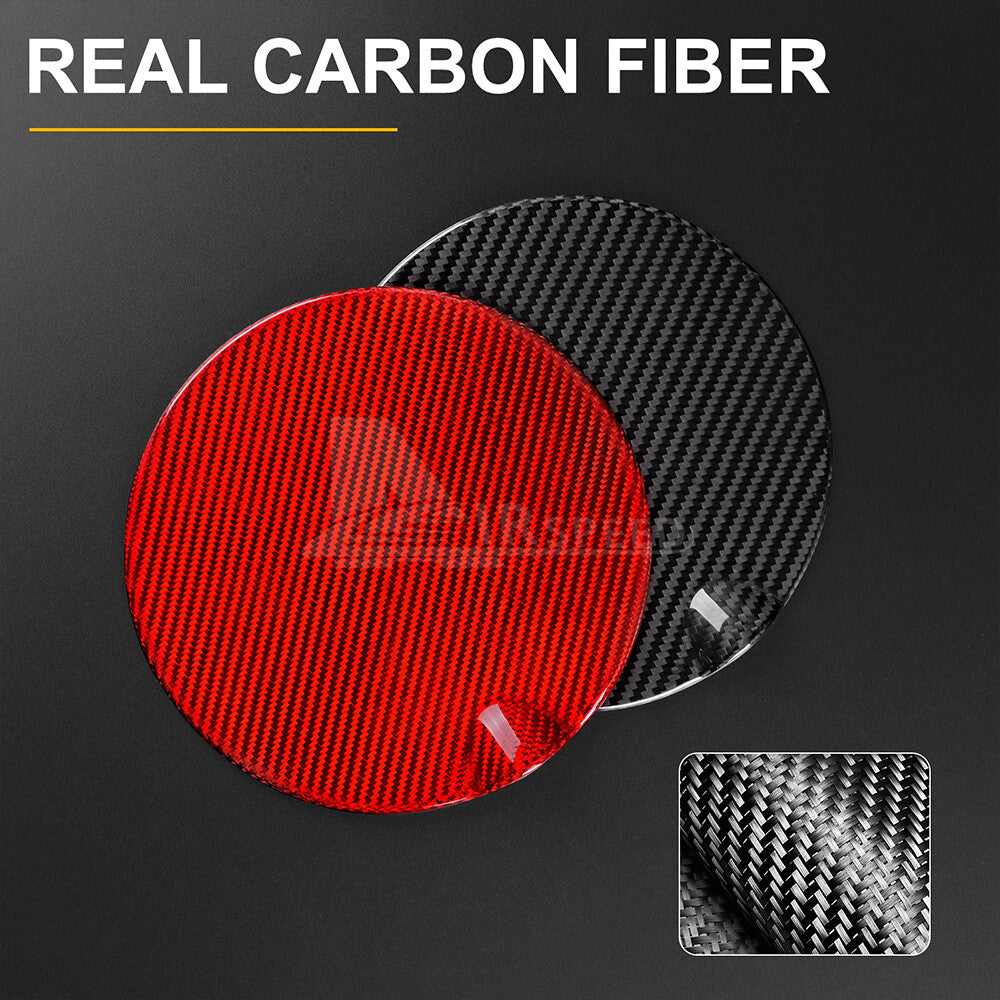 For MINI R55 07-13 R56 06-2013 Red Car Oil Gas Fuel Tank Cap Cover Carbon Fiber - detail view 7