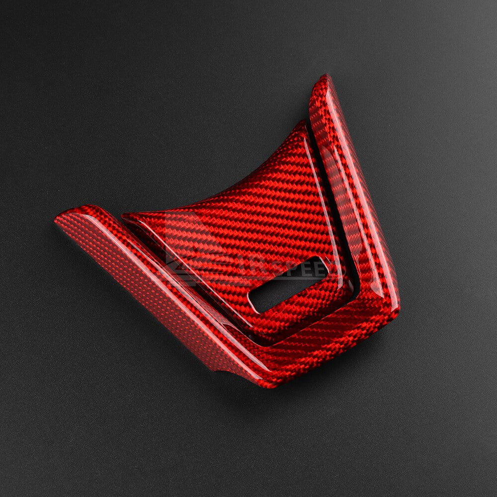 REAL HARD Carbon Fiber RED Center Steering Wheel Cover For Subaru WRX 2022-2023 - detail view 6