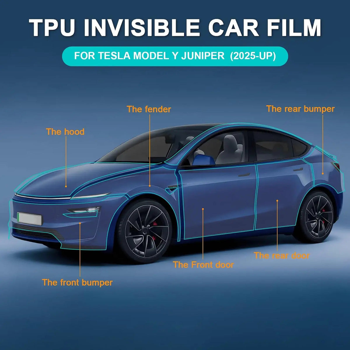 TPU Invisible Paint Protection Film Trunk Lid Rear Bumper Guard Kit For Tesla - FREE GIFT