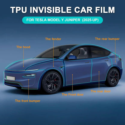 TPU Invisible Paint Protection Film Trunk Lid Rear Bumper Guard Kit For Tesla - FREE GIFT