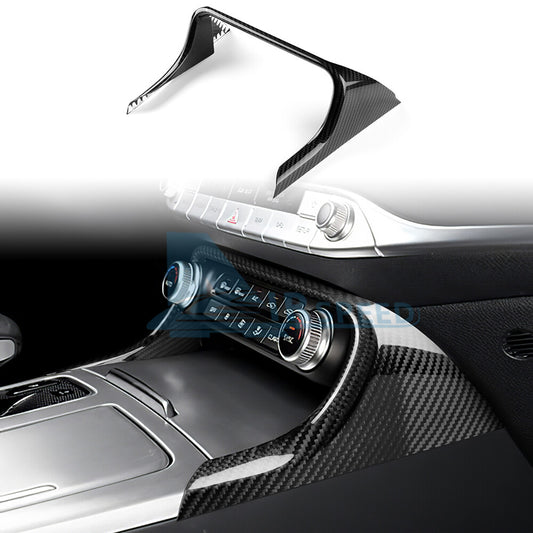For Kia Stinger 18-2023 REAL HARD Carbon Fiber Air Conditioner Knob Frame Cover - product view
