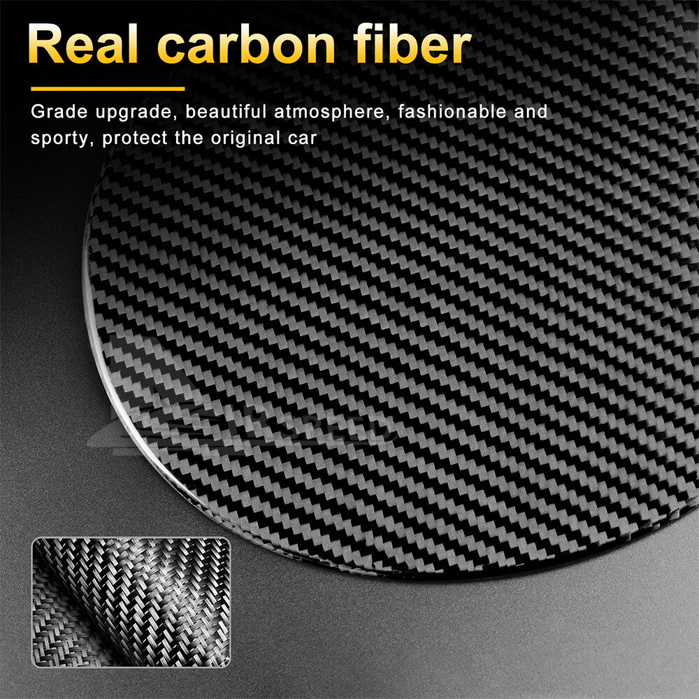 REAL HARD Carbon Fiber Fuel Gas Tank Cap Panel Cover For Subaru WRX 2022-2025 - detail view 6