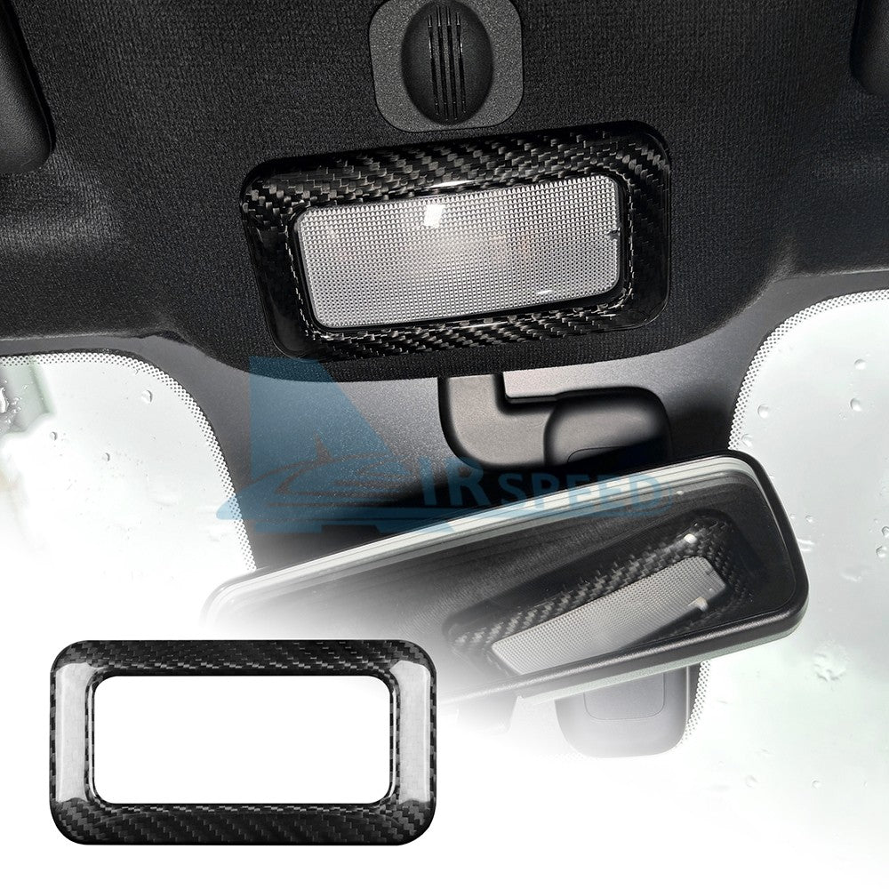 Carbon Fiber Reading Light Frame Cover Fit For Fiat 500 Abarth 595 695 2016-2024 - product view