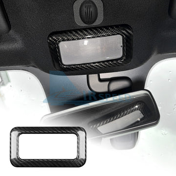 Carbon Fiber Reading Light Frame Cover Fit For Fiat 500 Abarth 595 695 2016-2024