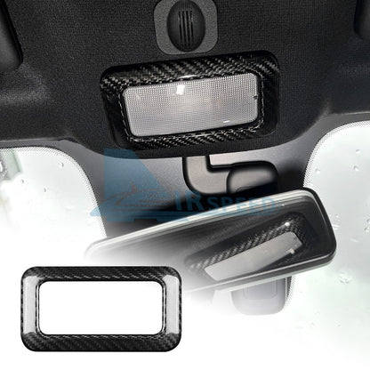 Carbon Fiber Reading Light Frame Cover Fit For Fiat 500 Abarth 595 695 2016-2024 - product view