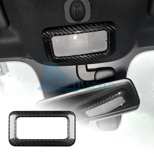 Carbon Fiber Reading Light Frame Cover Fit For Fiat 500 Abarth 595 695 2016-2024 - product view