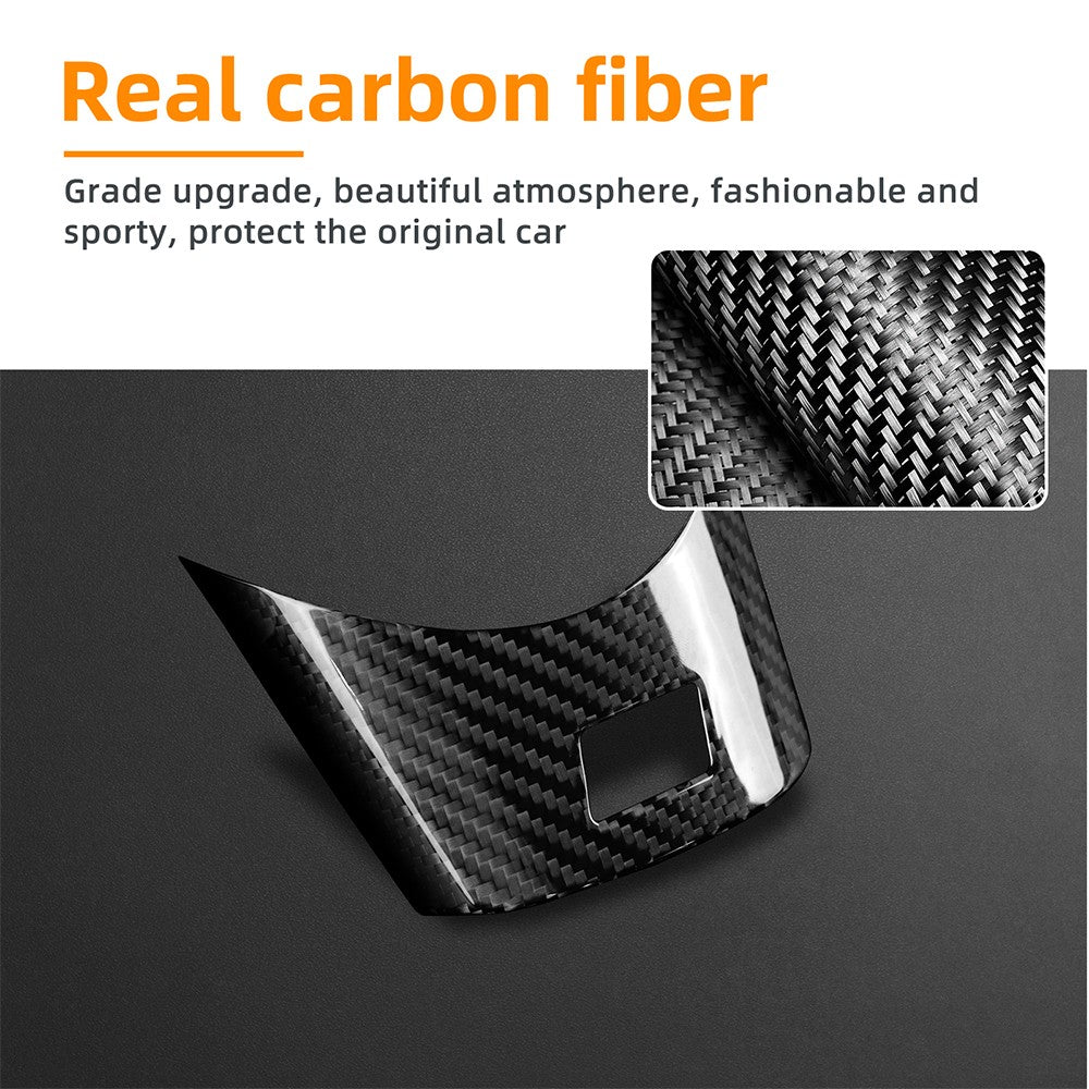 Black Carbon Fiber Car Steering Wheel Chin Cover for Toyota GR Yaris 2020-2026 - detail view 6