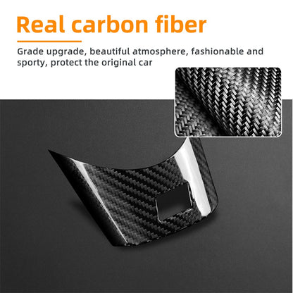 Black Carbon Fiber Car Steering Wheel Chin Cover for Toyota GR Yaris 2020-2026 - detail view 6