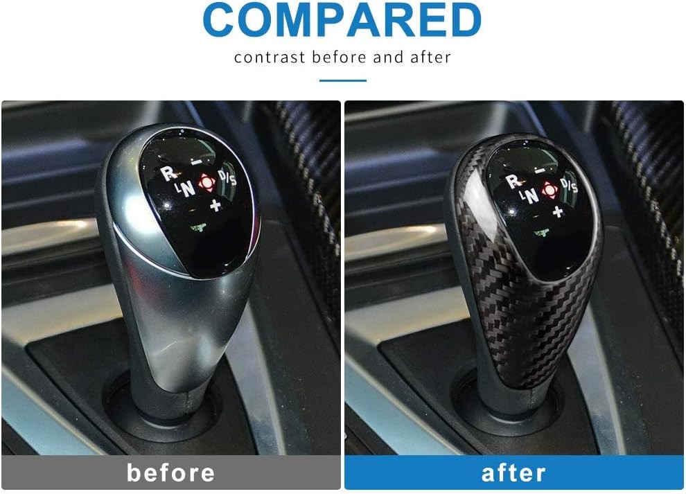 For 12-18 F80 M3 Black Hard Carbon Fiber Gear Knob - detail view 3