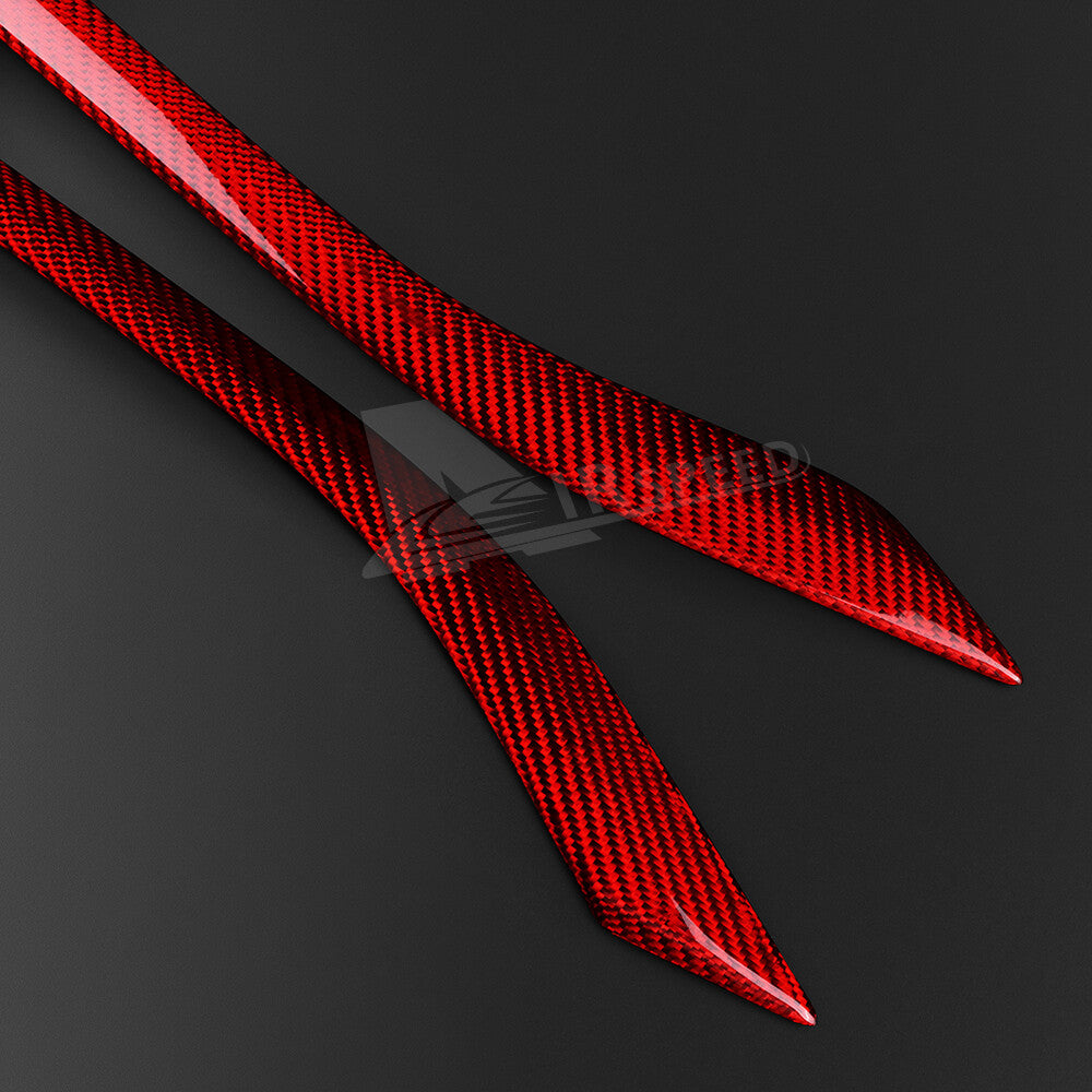 For Subaru WRX STI 22-23 RED Door Handle Strip Cover REAL HARD Carbon Fiber 2PCS - detail view 6