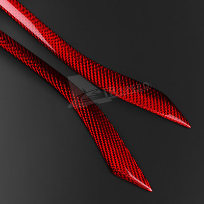 For Subaru WRX STI 22-23 RED Door Handle Strip Cover REAL HARD Carbon Fiber 2PCS - detail view 6
