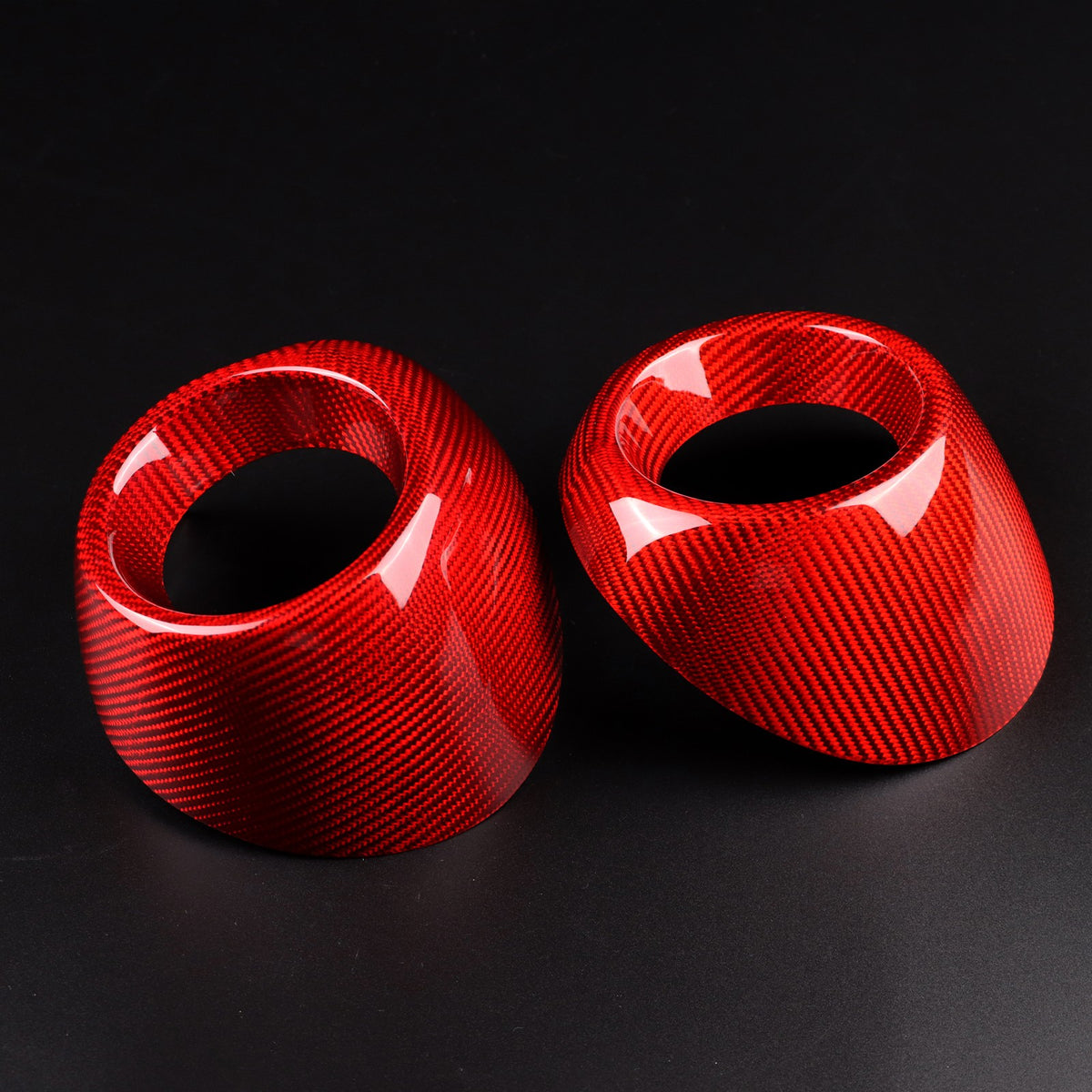 Dashboard Air Outlet Cover For Subaru BRZ GR86 2021-2023 RED HARD Carbon Fiber - detail view 8