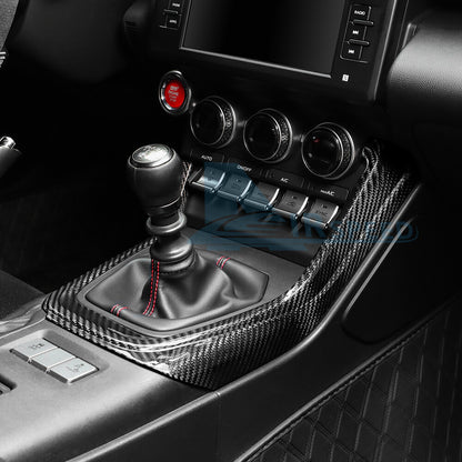 REAL HARD Carbon Fiber Shift Gear Console Panel Cover For Subaru BRZ GR86 21-25 - detail view 7