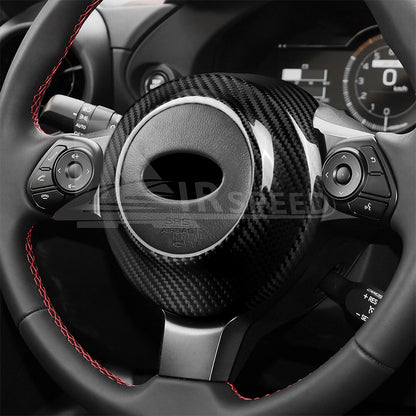 For Subaru BRZ GR86 17-2024 REAL HARD Carbon Fiber Steering Wheel Center Cover - detail view 6