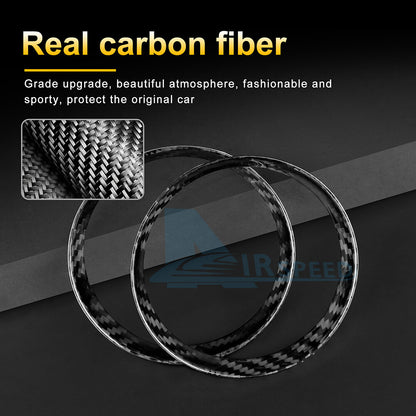 Black Hard Carbon Fiber Air Vent Outlet Cover For Mini R55 R56 R57 2007-2013 - detail view 3