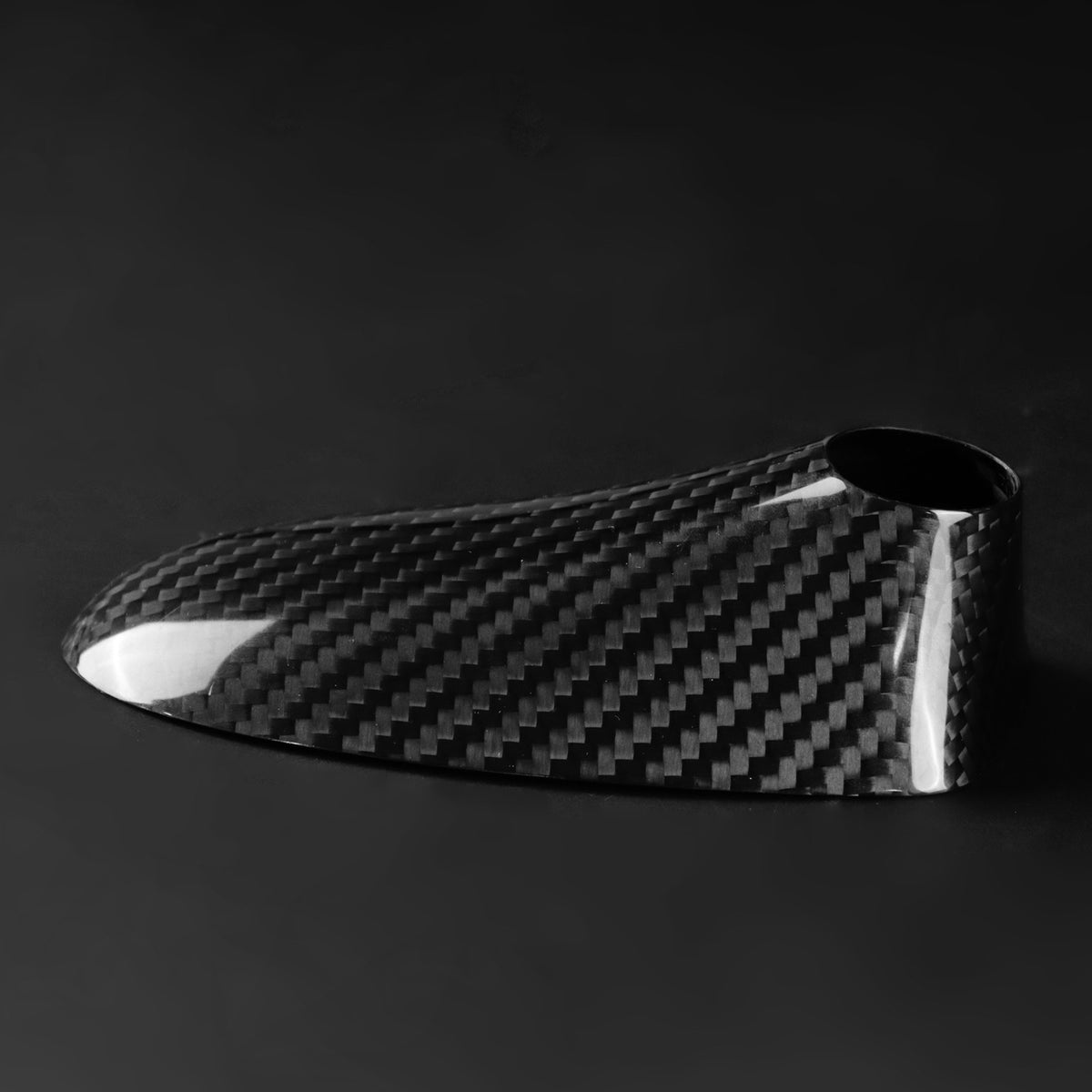 Car Antenna Cover Trim Black Carbon Fiber for FIAT 500 Abarth 595 2016-2024 - detail view 9