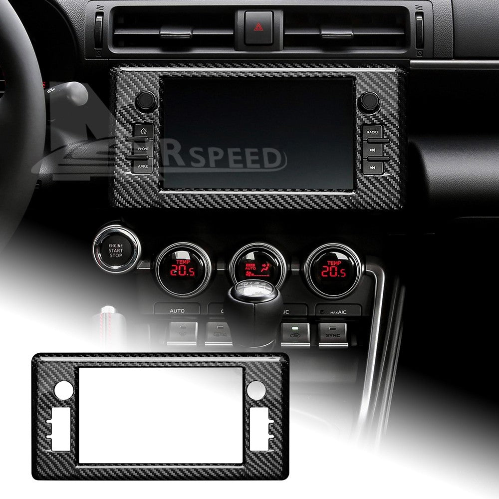 Hard Carbon Fiber Center Dash GPS Surround Cover For GR86 BRZ 2021+ - product view