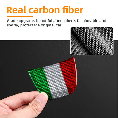 Italy Color Hard Carbon Steering Bottom Trim For Fiat 500 500C 2016-2024 - detail view 10