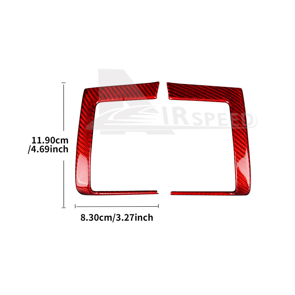 For Mini F55 F56 F57 2014-2021 REAL HARD Carbon Fiber Air Vent Outlet Cover RED - detail view
