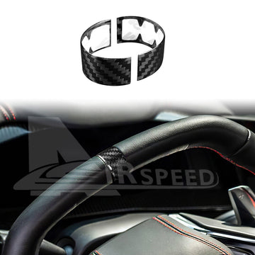 HARD Carbon Fiber Car Steering Wheel Ring Cover For Corvette C8 2020-2023 BLACK