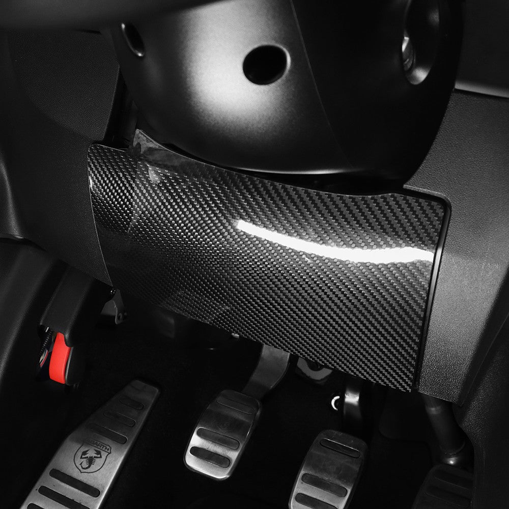 Carbon Fiber Car Driver's Side Airbag Cover for FIAT 500 Abarth 595 695 2016-24 - detail view 8