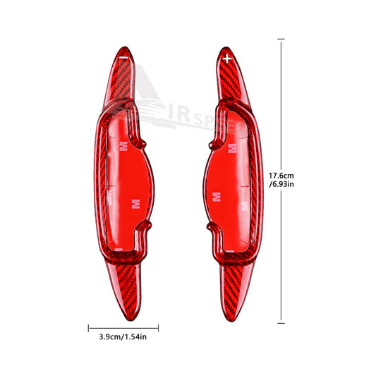 For Genesis GV70 22-23 Red Carbon Fiber Steering Wheel Paddle Shifter Extension
