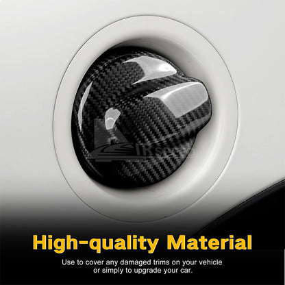 For MINI R55 2007-2014 R56 2006-2013 REAL CARBON FIBER Fuel Tank Gas Cover Caps - detail view