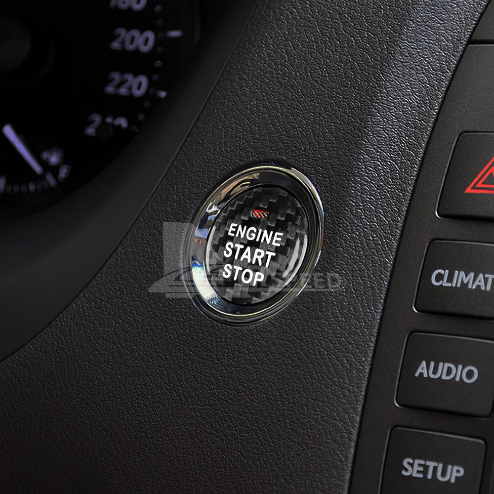 For Lexus ES Toyota RAV4 Car Engine Start Button Sticker Black Red Carbon Fiber - detail view 7