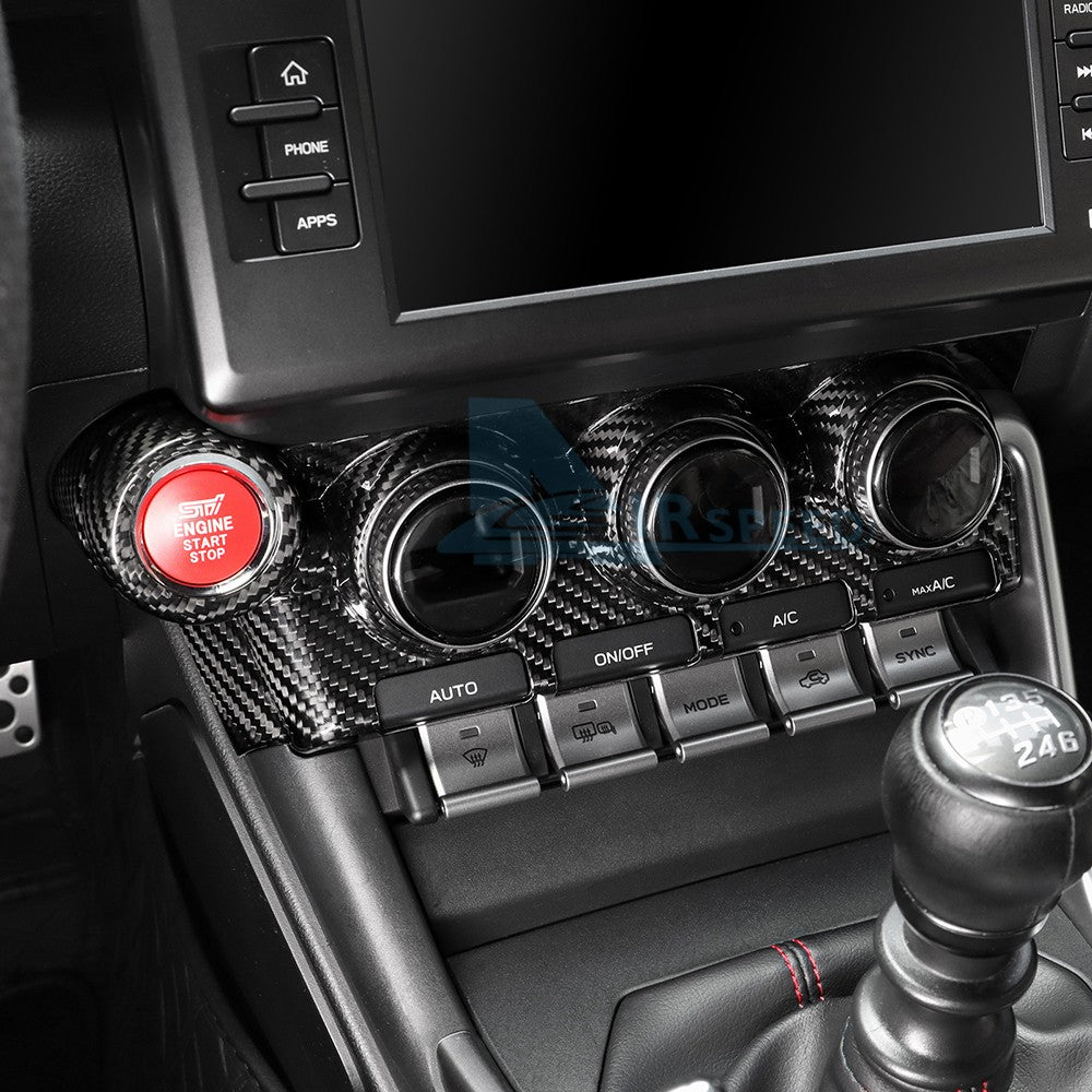 Air Conditioning Knob Button Frame Cover Hard Carbon Fiber for BRZ GR86 2021-25 - detail view 7