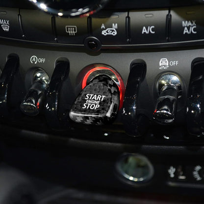 Carbon Fiber Engine Start Stop Button Sticker For Mini Cooper F54 F55 F56 F57F60 - detail view 8