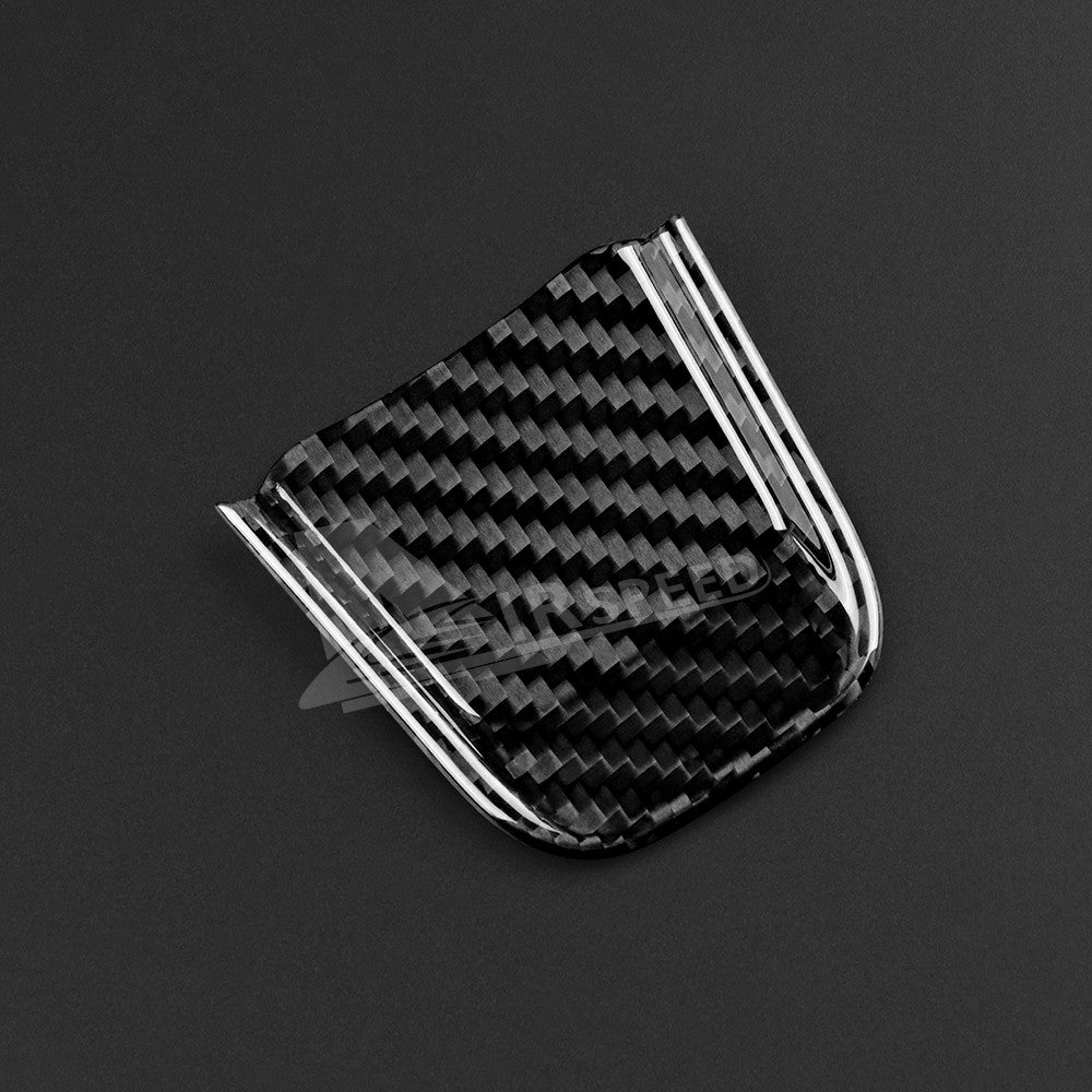 Real Hard Carbon Fiber Steering Wheel Chin Cover Sticker For Fiat 500 2020-2023 - detail view 7