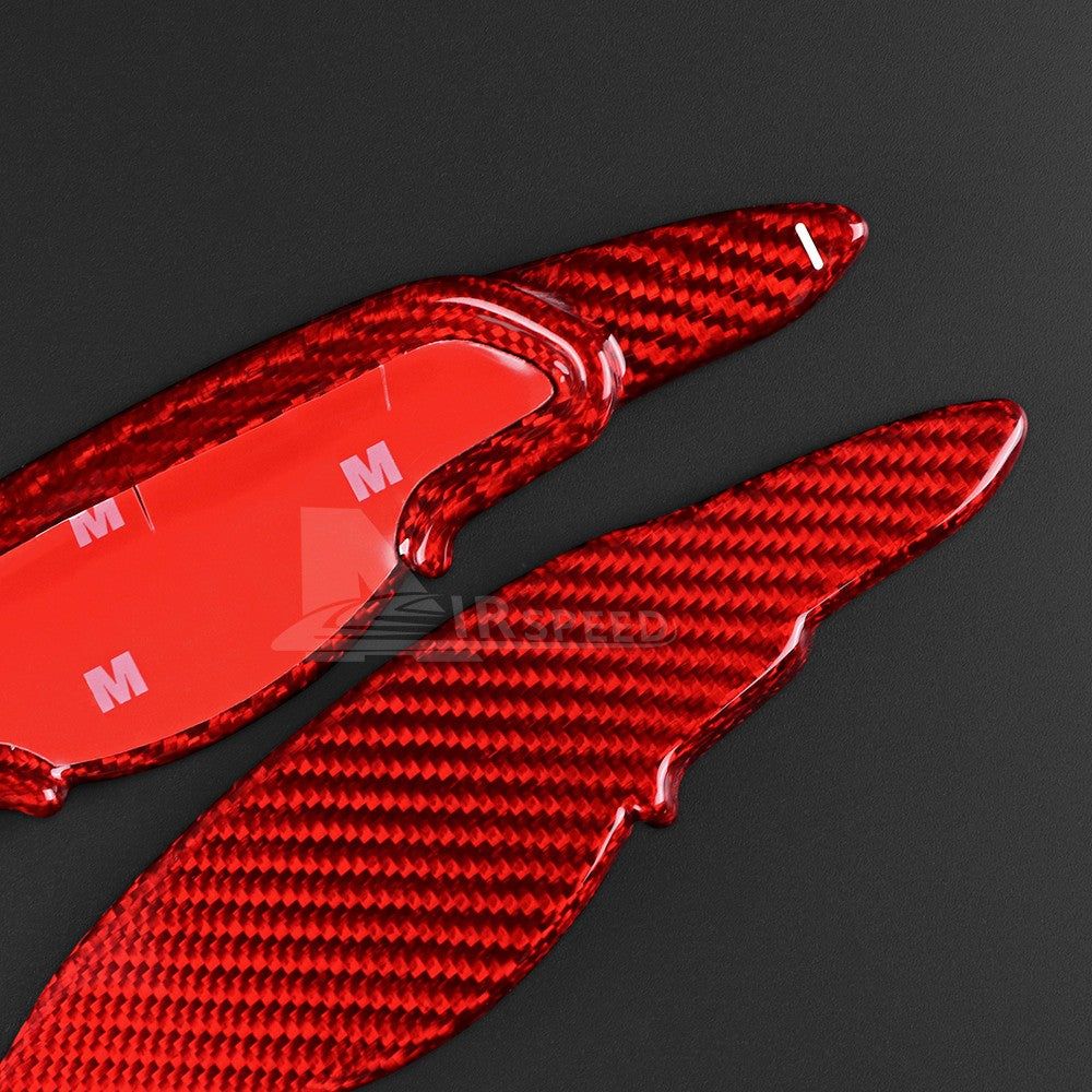For Genesis GV70 22-23 Red Carbon Fiber Steering Wheel Paddle Shifter Extension