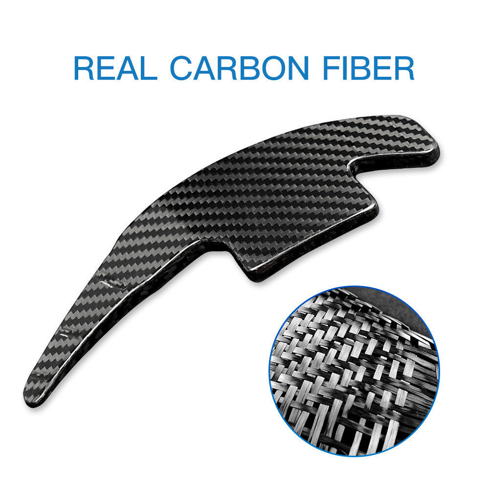 Real Carbon Fiber For Mustang 2015-2023 Steering Wheel Paddle Shifter Extension - detail view 5