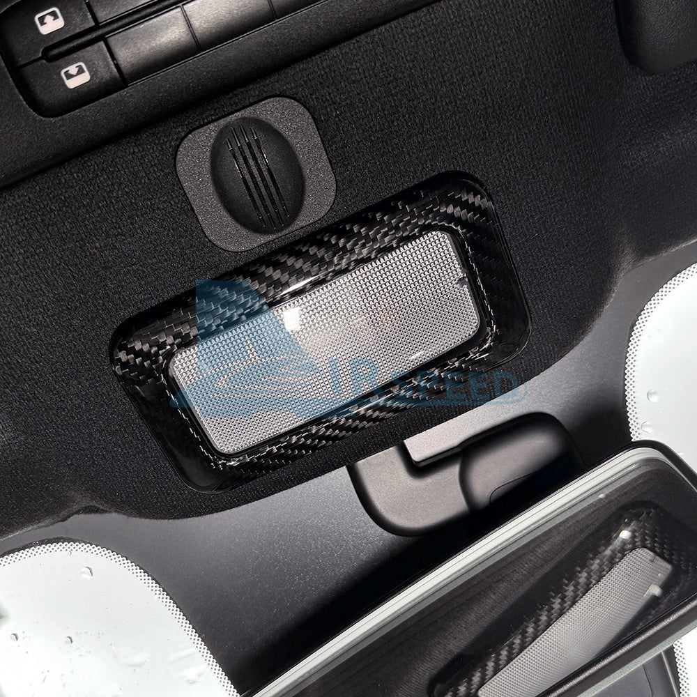 Carbon Fiber Reading Light Frame Cover Fit For Fiat 500 Abarth 595 695 2016-2024 - detail view 6