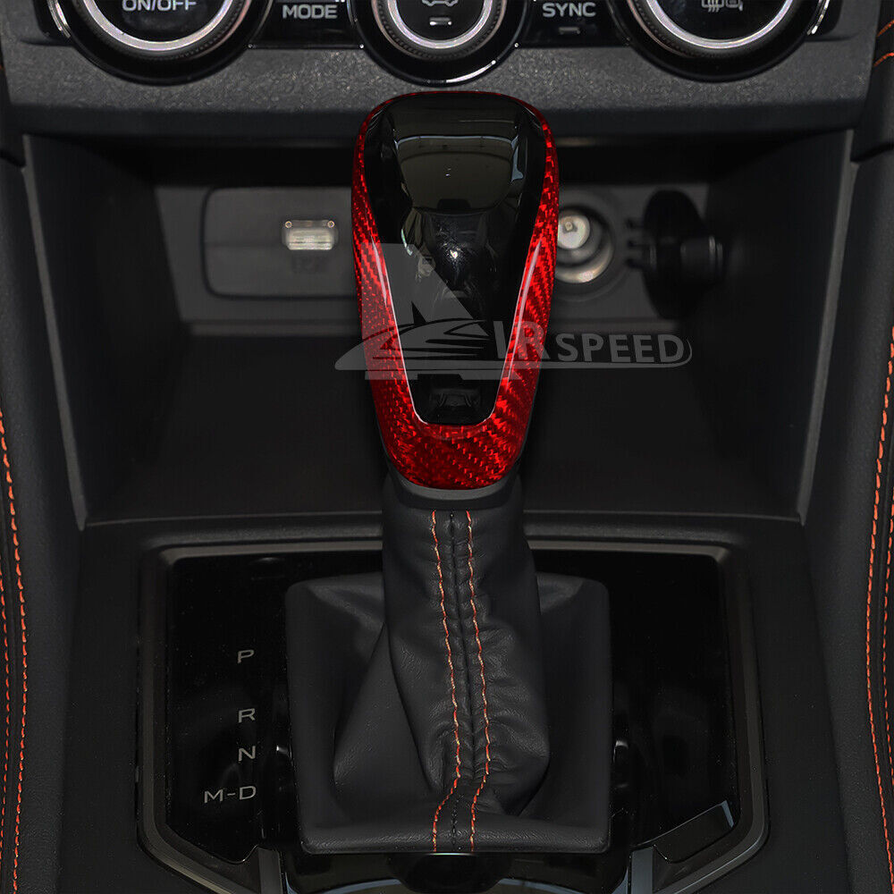 Real Carbon Fiber Gear Shift Knob Cover Trim for Subaru Forester Impreza Outback - detail view 4