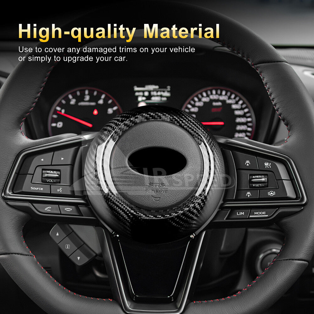 REAL HARD Carbon Fiber Steering Wheel Surround Cover For Subaru WRX STI 22-2023 - detail view 4