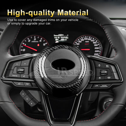 REAL HARD Carbon Fiber Steering Wheel Surround Cover For Subaru WRX STI 22-2023 - detail view 4