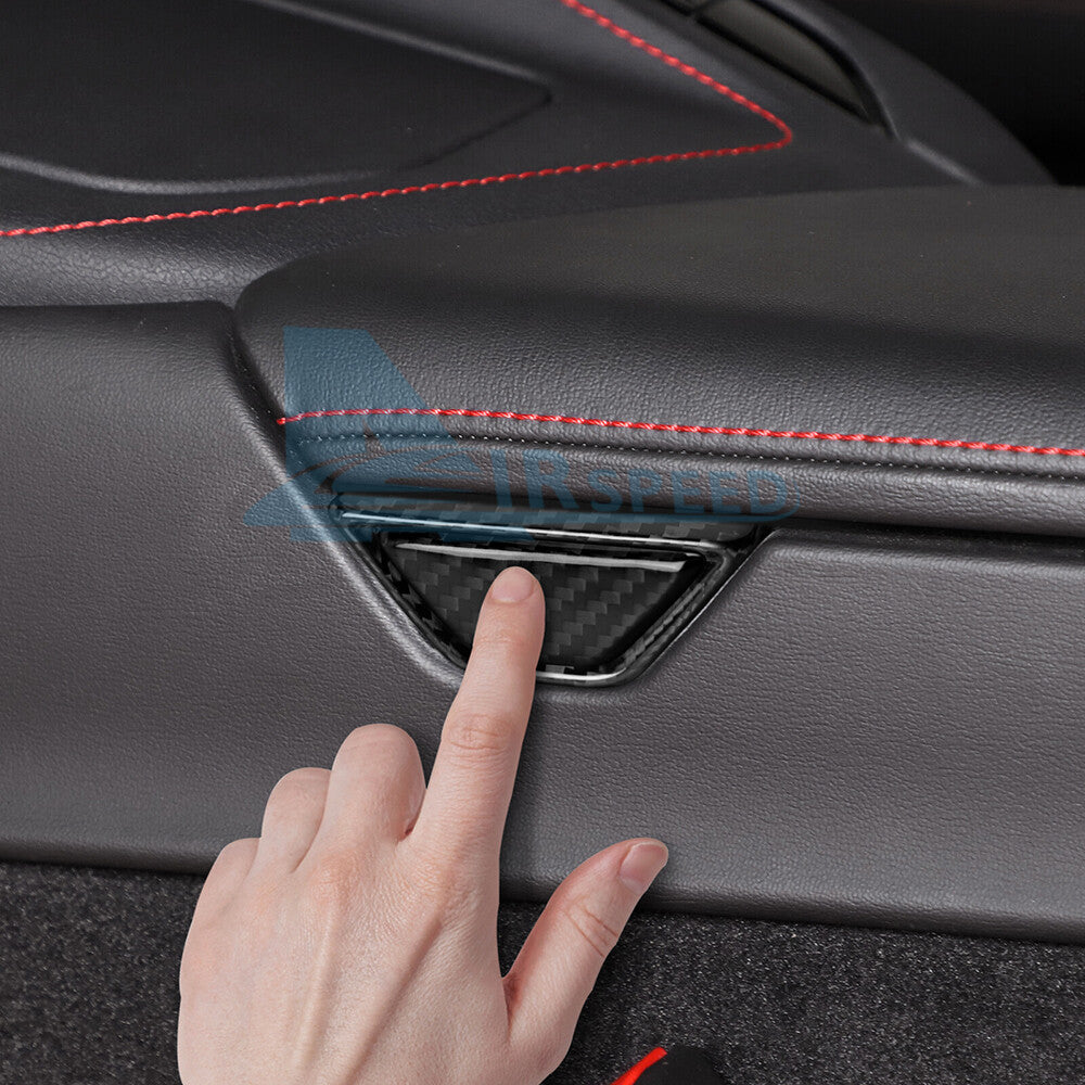 For Corvette C8 2020-2023 REAL HARD Carbon Fiber Center Armrest Box Button Cover