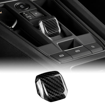 Seat Leon 2020-2026 Auto Black Hard Carbon Fiber Gear Shift Knob Cover Universal