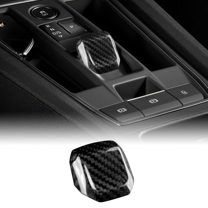 Seat Leon 2020-2026 Auto Black Hard Carbon Fiber Gear Shift Knob Cover Universal - product view