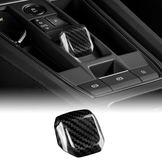 Seat Leon 2020-2026 Auto Black Hard Carbon Fiber Gear Shift Knob Cover Universal - product view