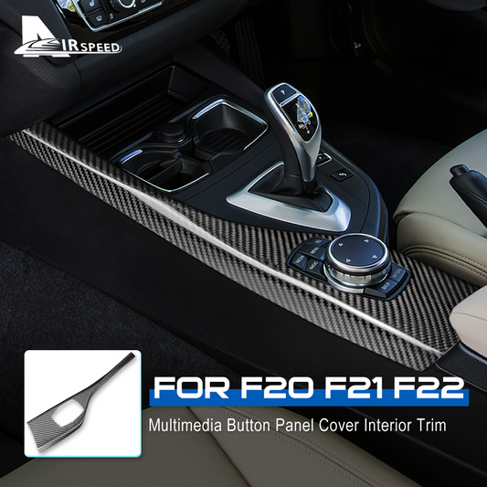 For BMW F20/F21/F22 10-19 Center Console Panel Cover Sticker Real Carbon Fiber - product view