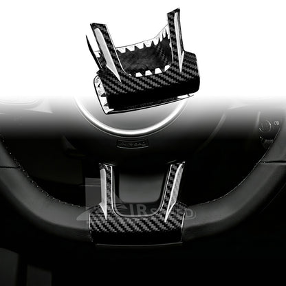 Real Hard Carbon Fiber Steering Wheel Center Panel Cover For Fiat 500 2020-2023 - product view