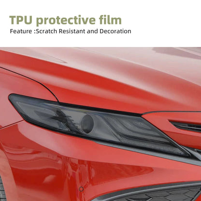 For 2018-2022 Camry XV70 Pre-Cut Smoke Black Headlamp Tint Wrap - FREE GIFT