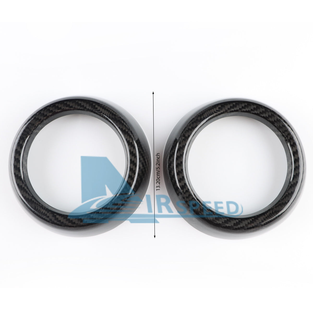 REAL HARD Carbon Fiber Air Outlet Vent Frame Cover For Mini F55 F56 F57 2014-21 - detail view 3
