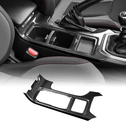 Black Hard Carbon Hazard Warning Button Trim For Subaru WRX 2022-2023 - detail view 11