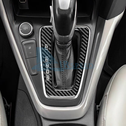 For Ford Focus SE 15-2018 Car Center Gear Shift Panel Sticker Carbon Fiber Black（U.S. Stock）