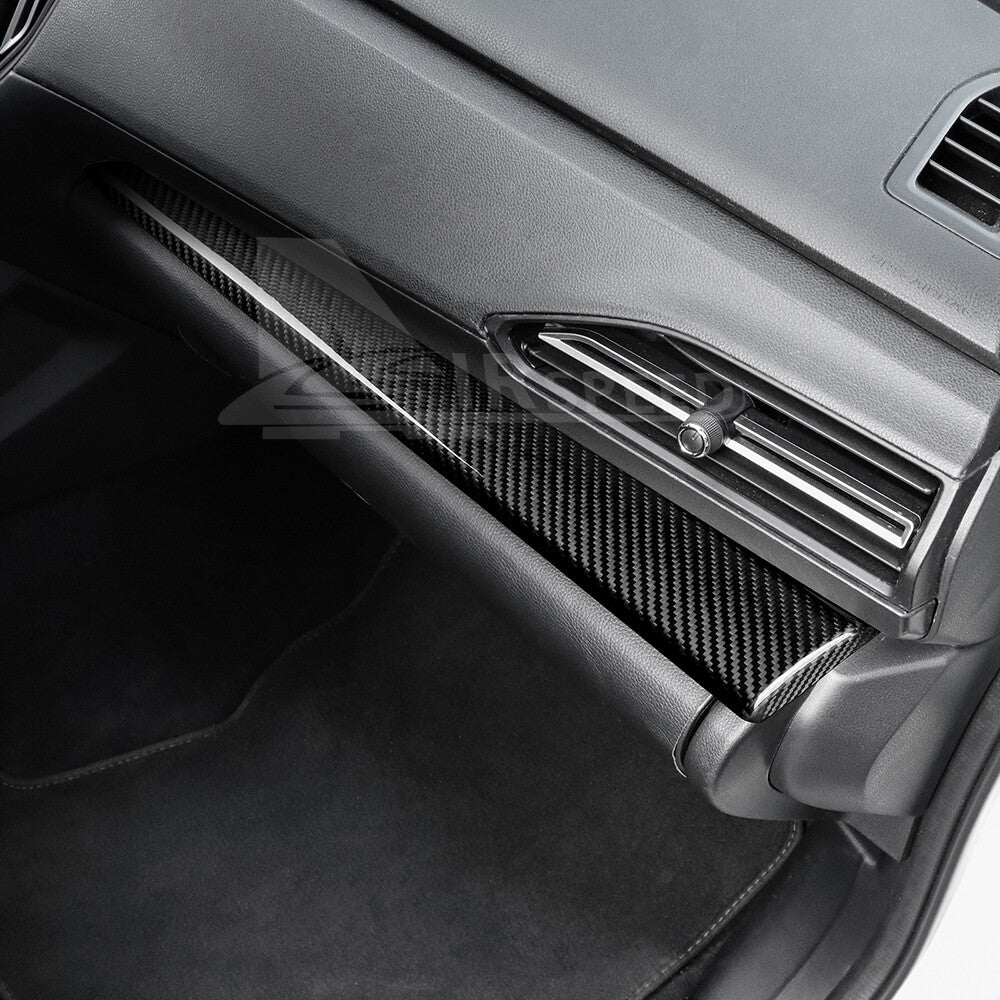 For Subaru WRX 2023-2024 REAL HARD Carbon Fiber Passenger Dashboard Cover Black - detail view 5