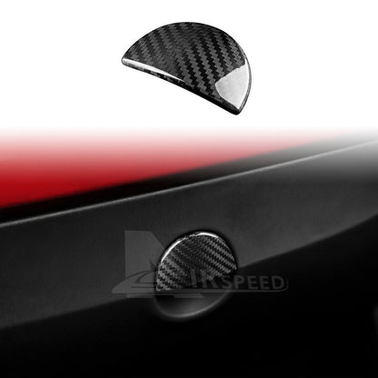 Black Carbon Fiber Passenger Glove Box Switch Cover Trim for FIAT 500 2011-2023 - product view