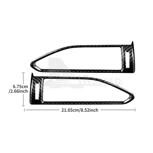 For Subaru Crosstrek 2024 Air Vent Outlet Cover REAL HARD Carbon Fiber BLACK - detail view